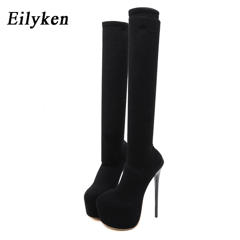 Knee High Sock Women - Eilyken/женские зимние ботинки выше колена на