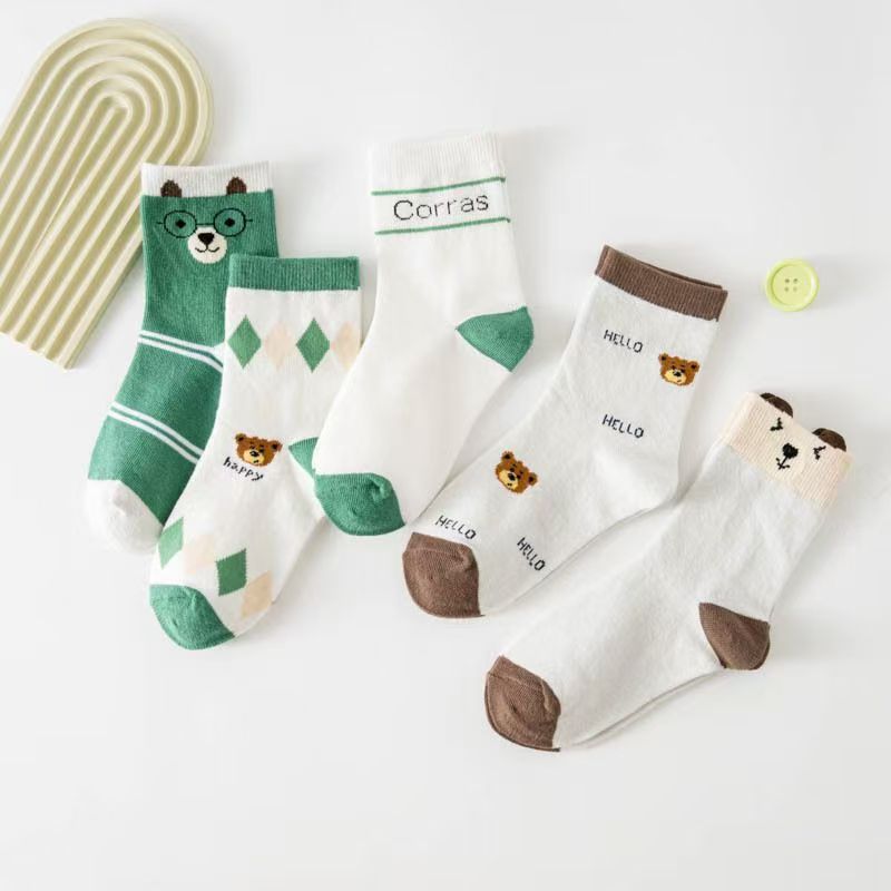 Cotton Crew Sock Pack - Набор из 5 пар детских хлопковых