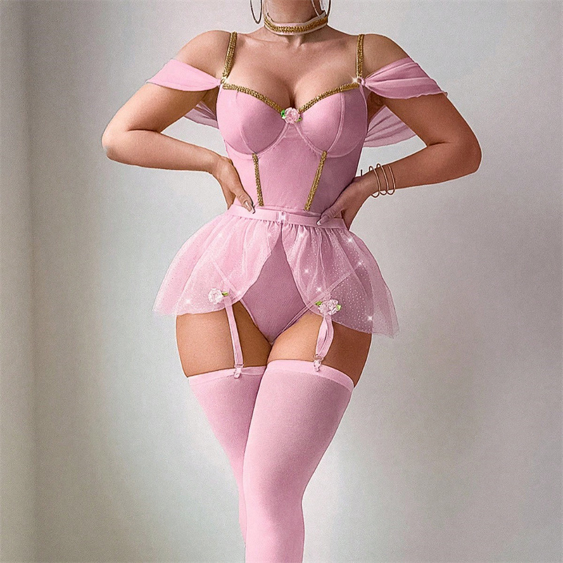 Блестящий комплект белья-боди  – обзор и цена Fishnet Stocking Women