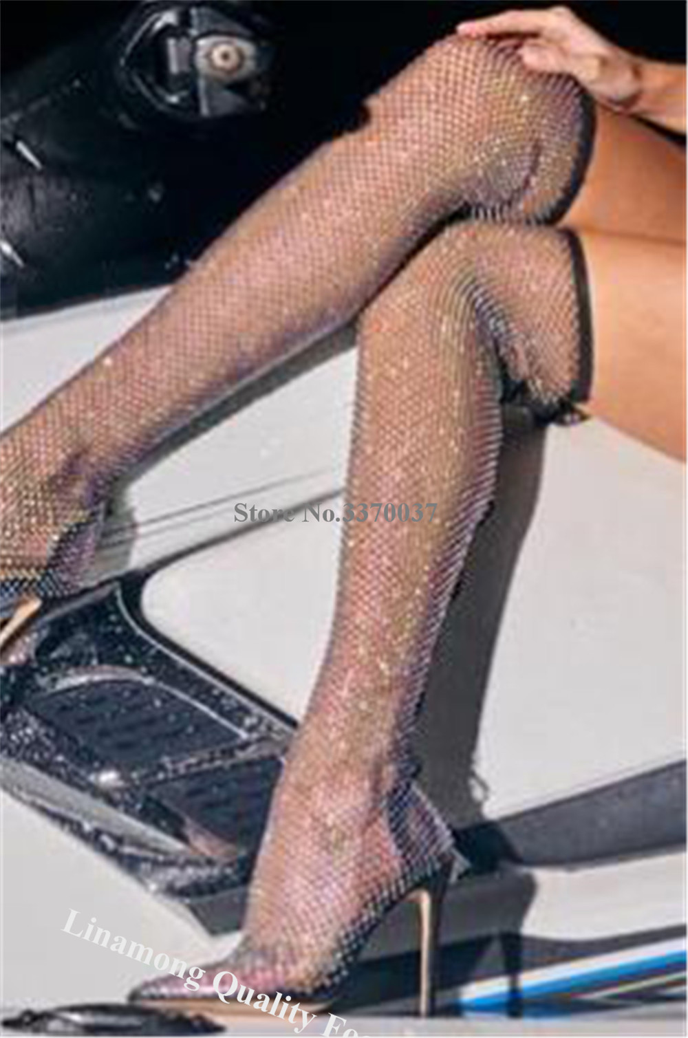 Linamong, длинные сапоги-носки – обзор и цена Knee High Sock Women