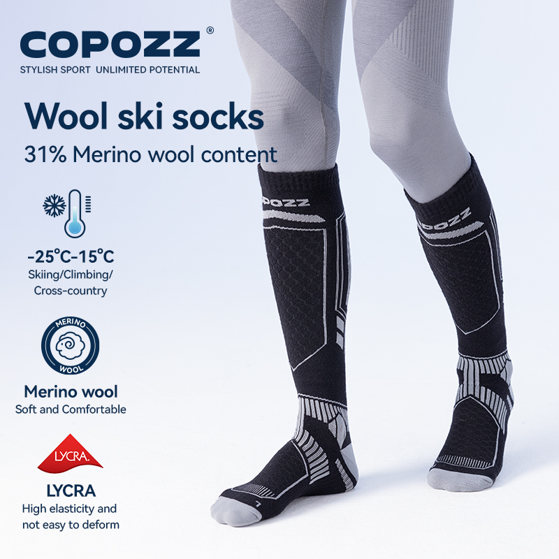 COPOZZ новые зимние лыжные нос – обзор и цена Thermal Sock Winter