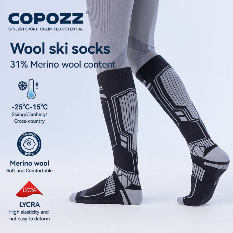 COPOZZ новые зимние лыжные нос – обзор и цена Thermal Sock Winter
